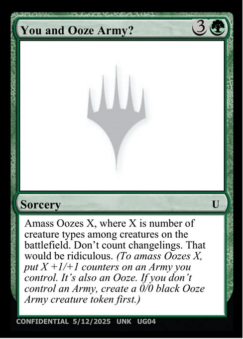 You and Ooze Army?