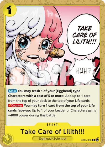 Take Care of Lilith!!!