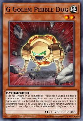 G Golem Pebble Dog