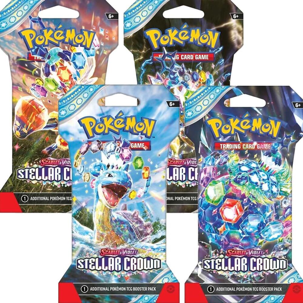 Stellar Crown Sleeved Booster Pack Art Bundle [Set of 4]